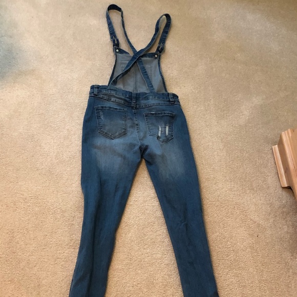 Dark blue denim overalls - Picture 4 of 4